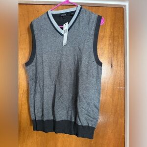 DKNY Gray V-Neck Sweater Vest